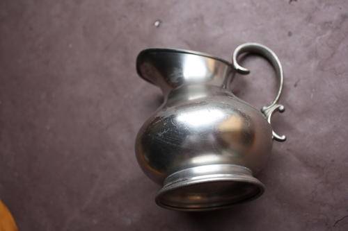 PEWTER MILK JAR - 100 MM DIAM. 110 MM HIGH - ROYAL PEWTER - HOL.