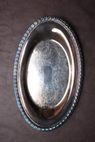OVAL SILVER PLATED PLATE - 230 X 145 MM - SPB - PLEASE HAVE A LOOK