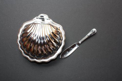 SHELL BUTTER DISH - NO MARKINGS