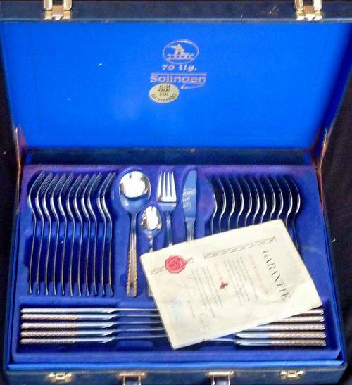 STUNNING SOLINGEN 69 PIECE CUTLERY SET WITH 23/24 CARAT GOLD OVERLAY *** R1 START *** NO RESERVE