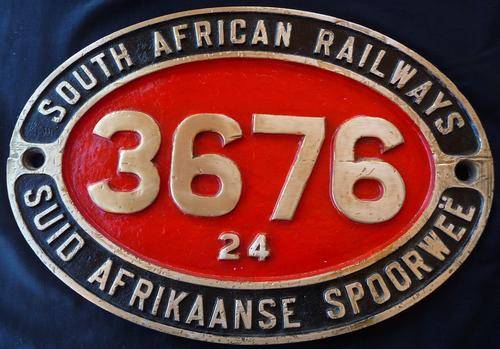 ORIGINAL BRASS SOUTH AFRICAN RAILWAYS NUMBER PLATE *** R1 START *** NO RESERVE!!!