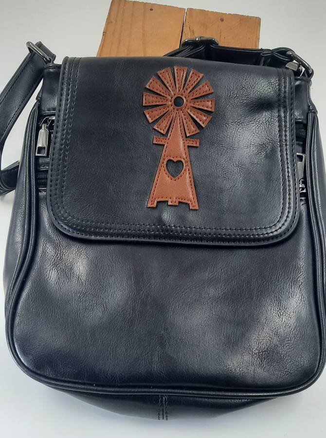 STUNNING sling bag in BLACK! @@##WINDMILL DESIGN##@@