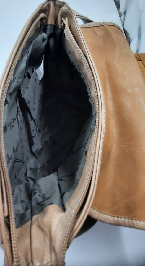 SHOULDER SLING BAG BY TROOCOLOR!(COTTON ROAD) /BEIGE