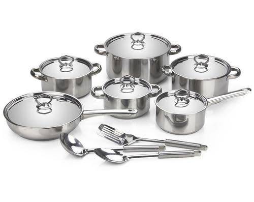 15 Pc Cookware Sets Stainless Steel