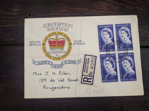 1953 SOUTH AFRICAN FDC CORONATION OF QUEEN ELIZABETH II