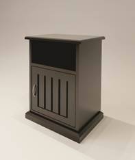 Slated door bedside table