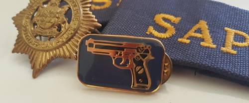 SAP police handgun Proficiency Maksman Skietbalkie badge and more