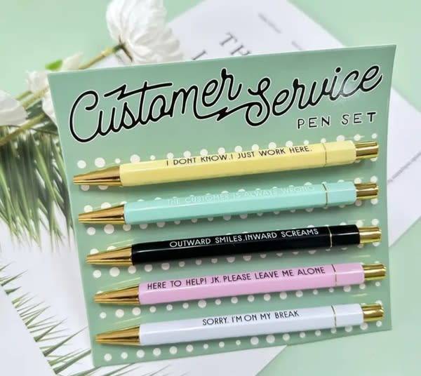 Customer Service Pen Set Funny gift