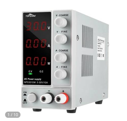 Topshak NPS3010W 110V/220V Digital Adjustable DC Power Supply 0-30V 0-10A 300W