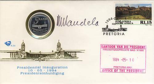 Nelson Mandela signed First Day Cover