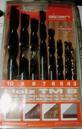 ALPEN PREMIUM WOOD DRILL SET 3-10MM : HOLZ TM 8 MADE IN AUSTRIA