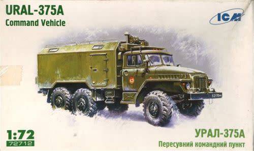ICM Model, Ural-375A Soviet Mobile Command Vehicle 1/72 Scale Plastic Model Kit 72712