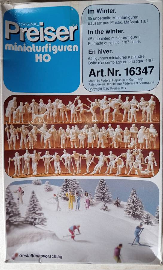 Preiser, "In The Winter" , 16347 , Plastic models, Toy Soldiers.  Military 1:87