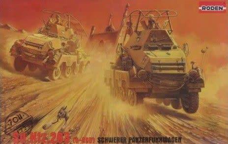 Sd.Kfz. 263 (8 RAD) German Schwerer Panzerkanonenwagen 1/72 Scale World War II Roden 708