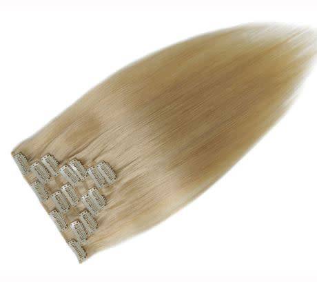 100%  HUMAN HAIR CLIP IN EXTENSIONS (18 INCH) - FULL HEAD