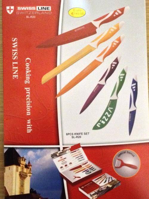 SWISS LINE SL-R20 6pcs Knife Set NON-Stick coating