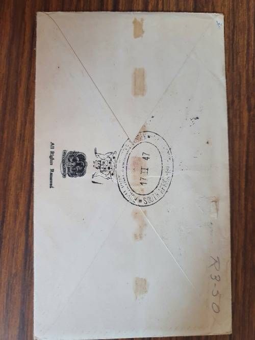 First Day Cover Royal Visit 1947