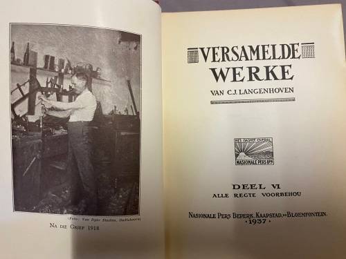 Versamelde werke C.J. Langenhoven. Deel VI, 1937. (Rooi stel)