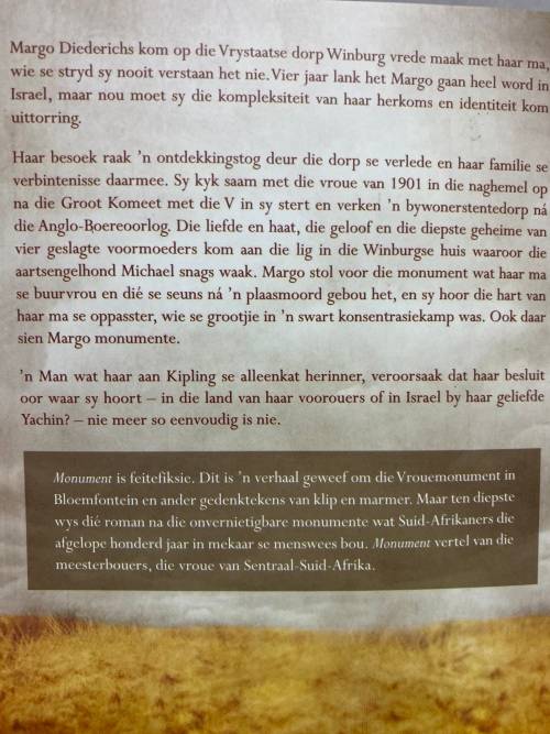 Monument.  Maretha Maartens.