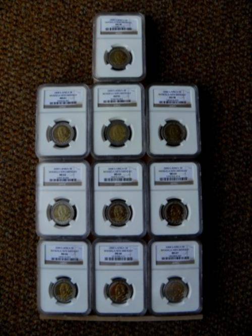 GREAT SET OF 10 BIRTHDAY COINS NGC AU50+55+58+MS61-MS67
