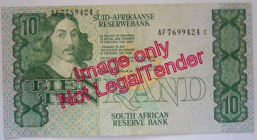 Misprint! GPC de Kock 3rd Issue R10.00 Note. Two different Serial No.s AF7759424c & AF7699424c
