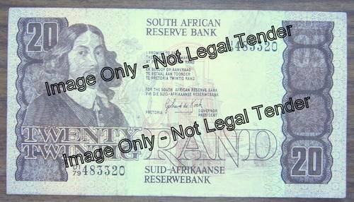 Misprint! GPC de Kock 2nd Issue R20.00 Note Clear evidence of reverse print reflects on obverse.