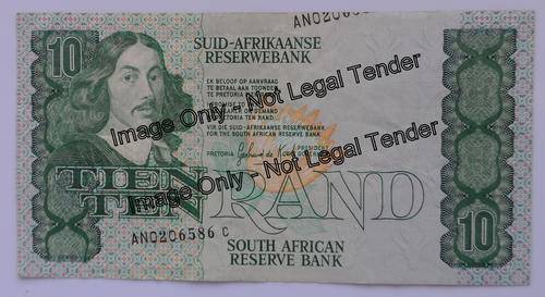 Misprint! GPC de Kock 3rd Issue R10 Note. Serial No. AN0206586 C VF+. Serial Numbers not aligned