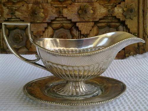 SILVER PLATE SAUCE BOAT