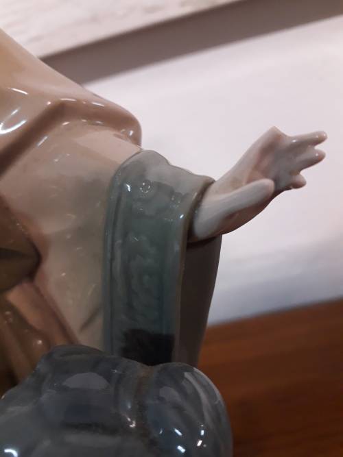 Lladro NAO Japanese Geisha Mother and Child Figurine