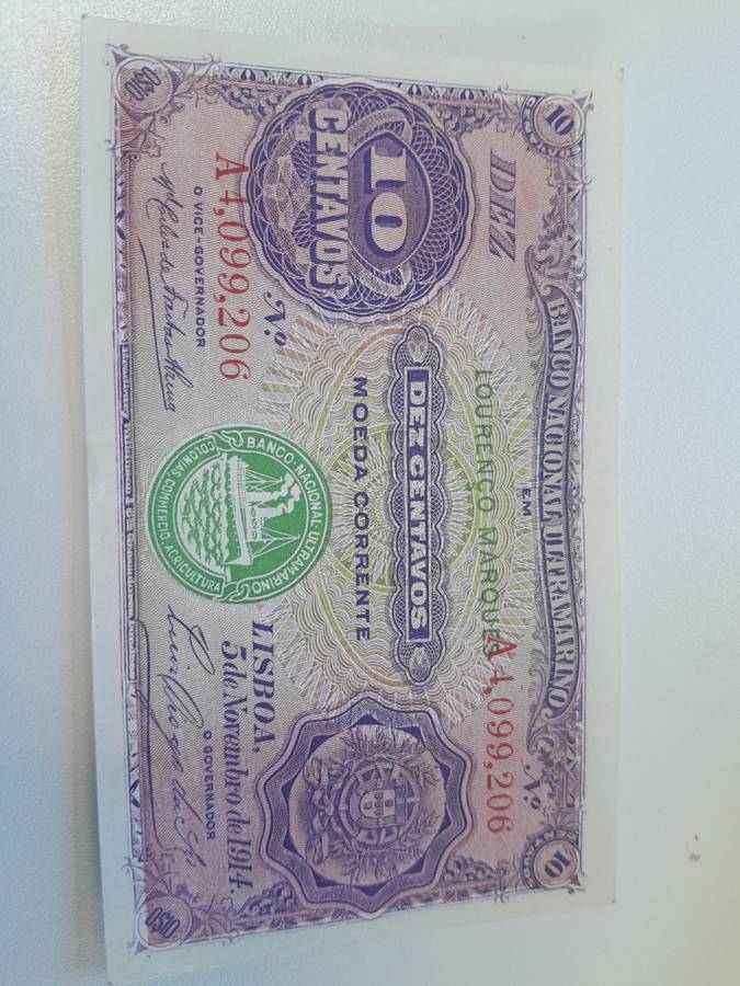 1914 Centavos 10 Mozambique