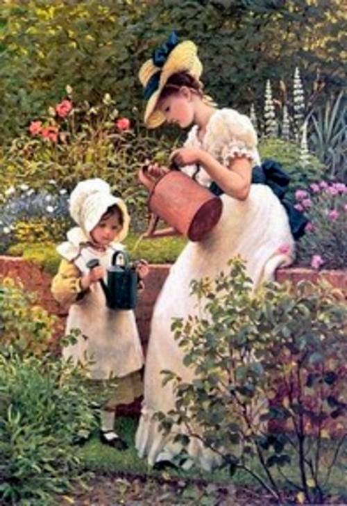 Prints for Silk Ribbon Embroidery - Young Gardener