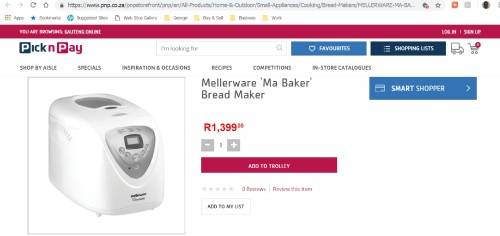 Mellerware Ma-Baker Breadmaker in excellent condition