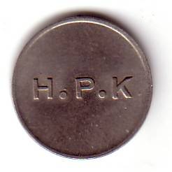 Post Office token. On the back is the letter P