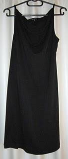 Vintage Black Slip Dress with Cowl Neckline