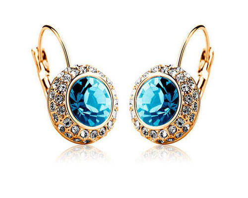 Fashion Rhinestone Crystal Dangle Earrings Ear Hook Stud Jewellery