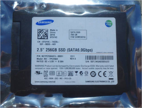 Samsung 2.5" 256GB SSD SATA 6.0Gbps