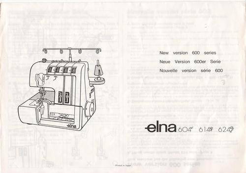 ELNA 614de OVERLOCKER user manual ONLY