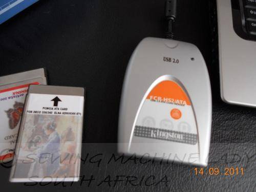 USB CARD READER (ATA PCMCIA CARDS) for Deco 330/ Elna 8200 Windows7 compatible