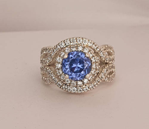 CZ Silver tanzanite coloured Main cz