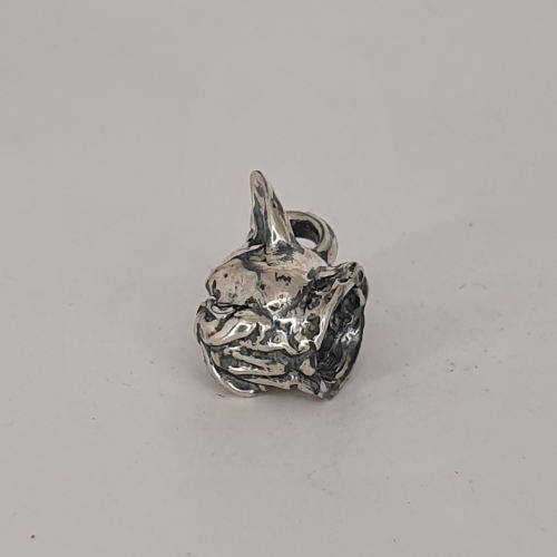 silver Frenchie Charm