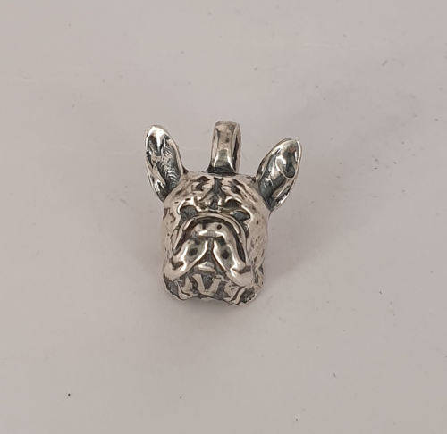 silver Frenchie Charm