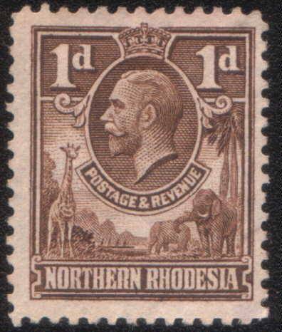 Northern Rhodesia - 1925 - 1d brown. Used. As description images.