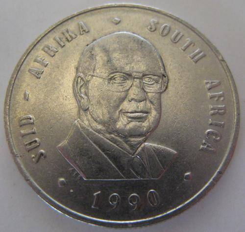 SOUTH AFRICAN R1 COIN PW BOTHA (1990)