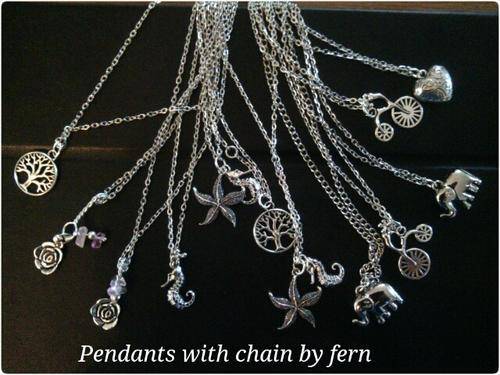 Pendants, Tree of life, Elephant,Sea Horse, Star fish, Bicycle, Heart, Rose Pendant