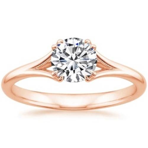 0.30TCW Certified Real Round Cut Solitaire Diamond Ring 14k Rose Gold at Wholesale Price
