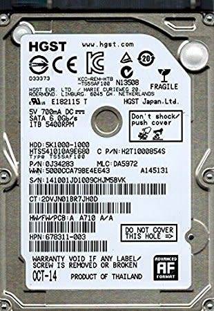 HGST 1.0TB Travelstar¿ 5K1000 Hard Disk Drive