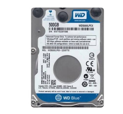 Western Digital Blue 500GB HDD | 2.5 SATA 16MB | 5400RPM