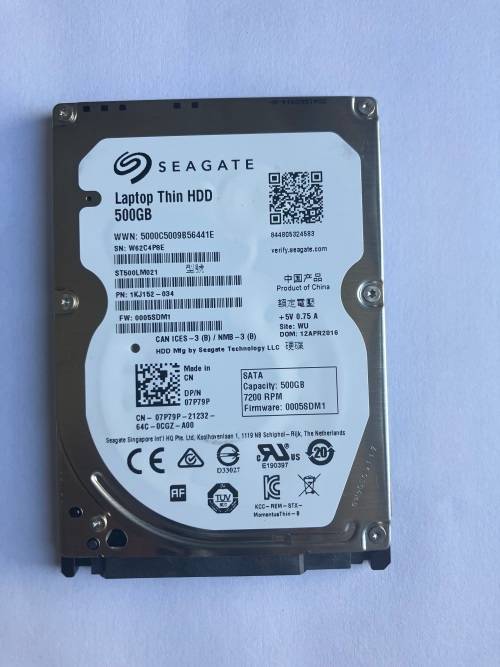 ***Like New*** 500GB Seagate Laptop Thin 2.5-inch SATA 6Gb/s Hard Drive 7200rpm 32MB Cache