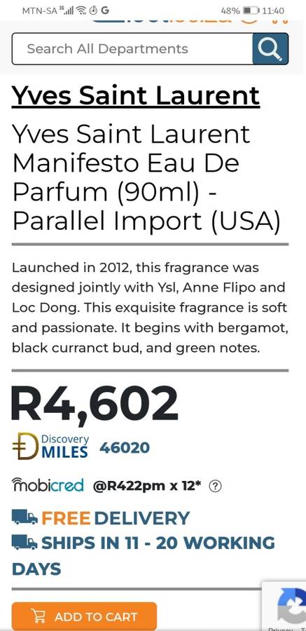 Yves Saint LaurentManifesto Parfum