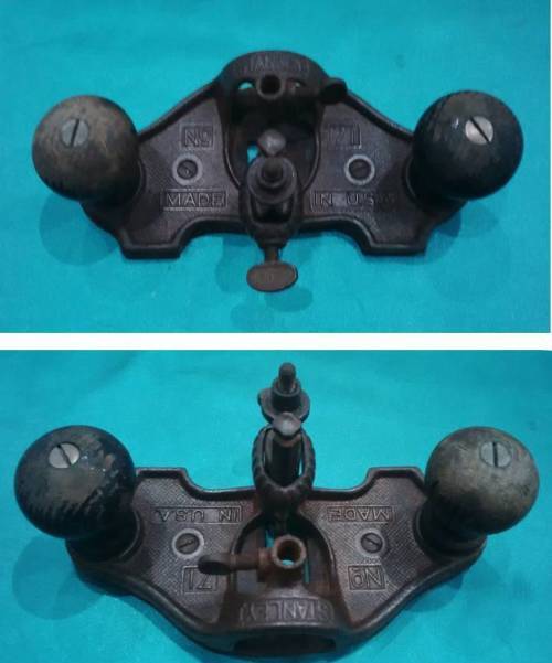 STANLEY NO 71 TYPE 10 ROUTER PLANE 1930S PLYWOOD ON BASE- PLEASE READ DESC BEFORE BIDDING